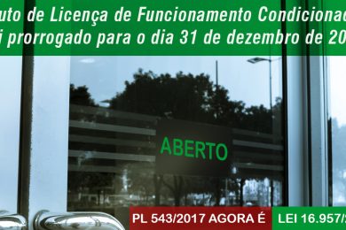 Sancionado PL que estende Auto de Licença Condicionado